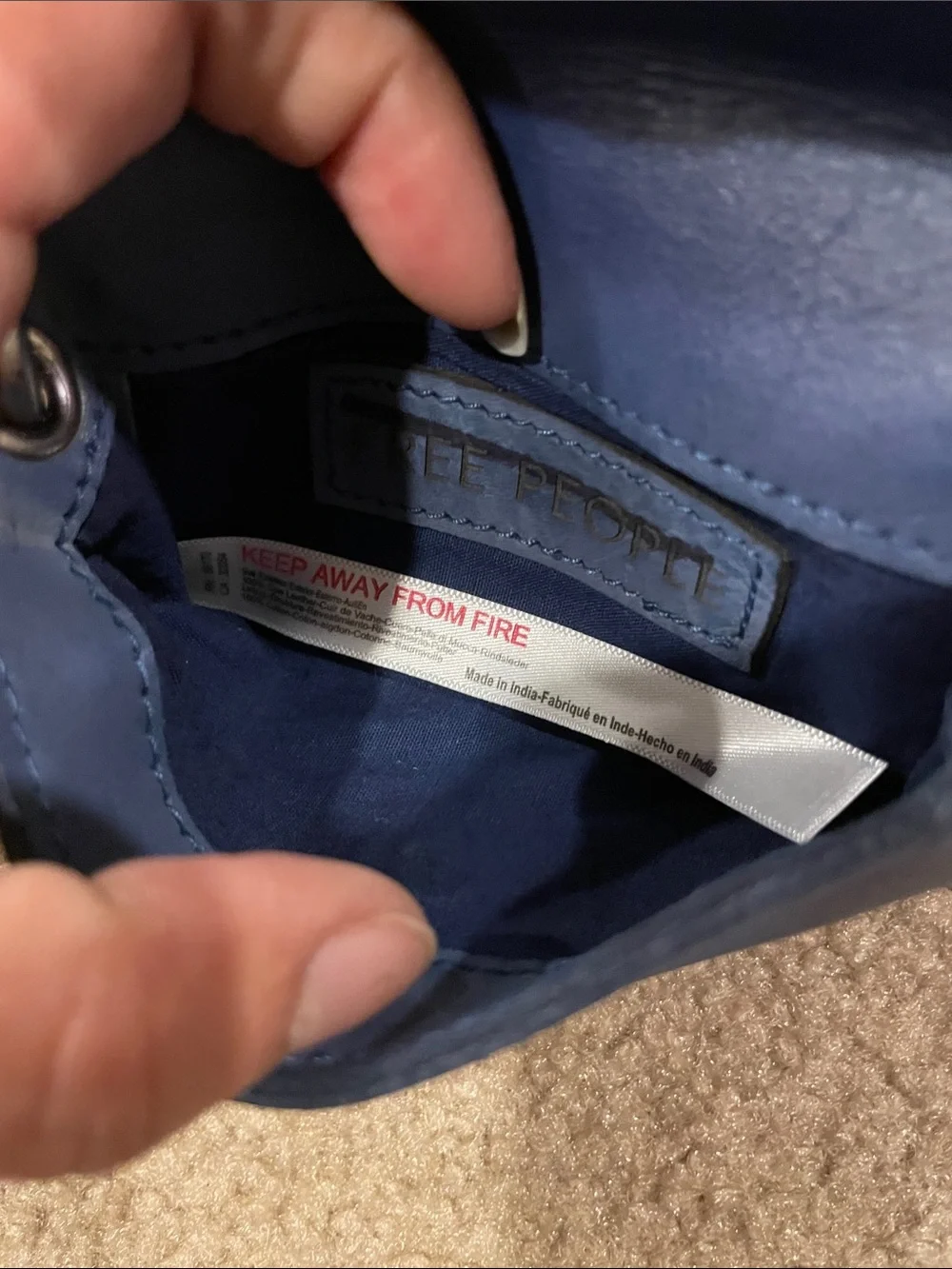 NWT free people coin purse, blue